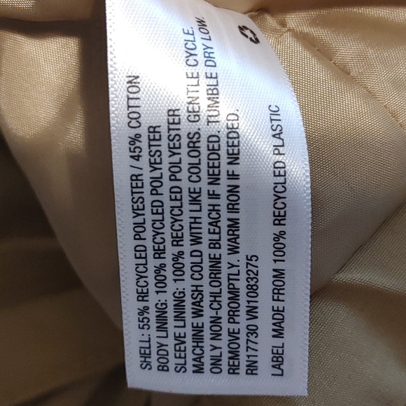 NWT Waterproof Belted Trench Coat 2X Green/Tan Lightweight Scandinavian - Picture 8 of 9